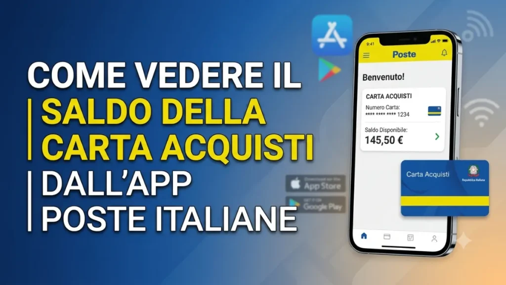 Come vedere il saldo della carta acquisti dall'app Poste Italiane 