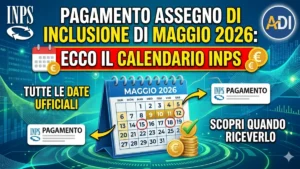 Pagamento Assegno di Inclusione di Maggio 2026: Ecco il calendario Inps