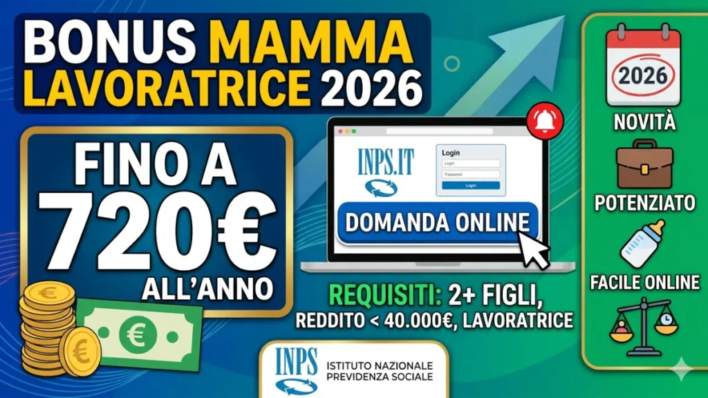 bonus mamma lavoratrice 2026