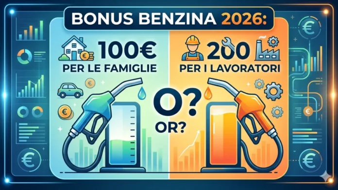 Bonus Benzina 2026: 100€ per le famiglie o 200€ per i lavoratori?