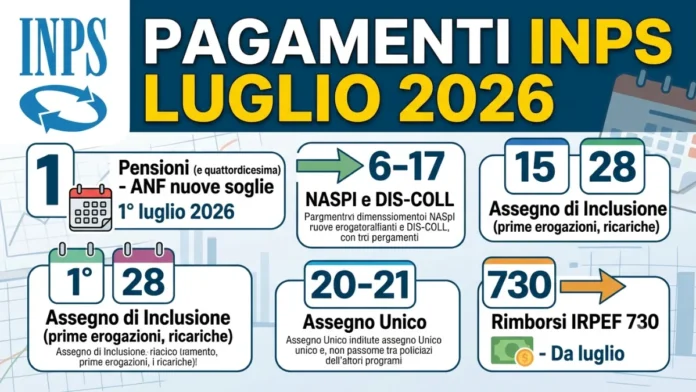 Le date dei Pagamenti INPS Luglio 2026: Scopri il calendario