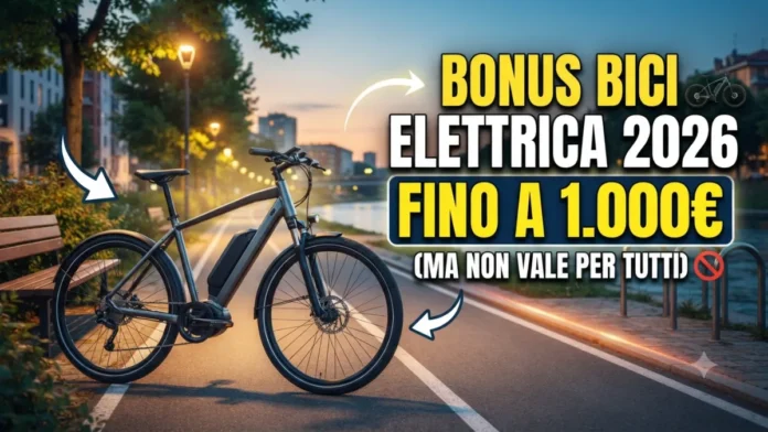 Bonus Bici Elettrica 2026 fino a 1.000€ (ma non vale per tutti)